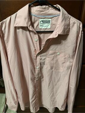 Mountain Khakis Men’s Light Pink Micro-Check Button-Down Shirt